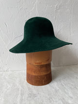 Vintage 60s/70s Borsalino Forest Green Brushed Wool Floppy Hat