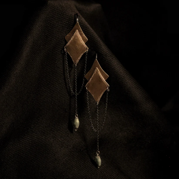 Morning Star Earrings in Brass and Sterling - We Thieves