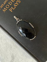 Vintage Large Faceted Onyx & Sterling Silver - We Thieves