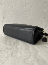 Vintage Coach Black Leather Sutton Handbag EOG-9814