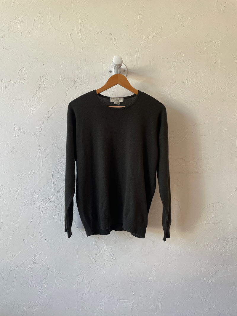 Vintage Brunello Cucinelli Dark Army Green Cashmere/Silk Blend Sweater S/M - We Thieves