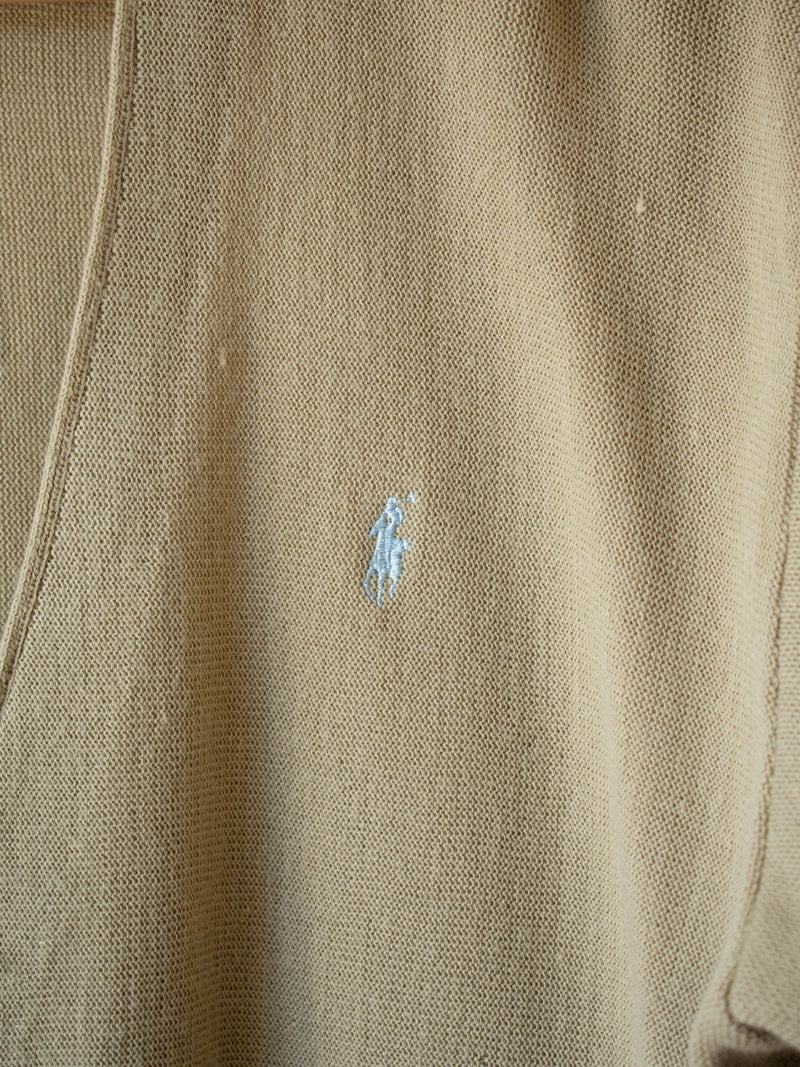 Vintage Polo Ralph Lauren Beige Cardigan with Personalized Embroidery XL - We Thieves