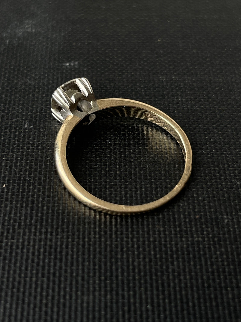 Vintage 14K Gold Diamond Engagement Ring Size 6