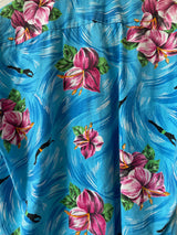 Vintage Marc Daniels Swimmers Light Blue Hawaiian Button Down Shirt M/L - We Thieves