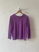 Vintage 70s/80s Thrashed Purple Sweatshirt with Visible Mending S - We Thieves