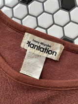 Vintage Issey Miyake Earth Brown Cotton Long Sleeve Knit Shirt S - We Thieves