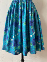 Vintage 60s Hawaiian Kalama Sportswear Blue/Green Fit+Flare Dress S/M - We Thieves