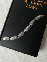 Vintage Artisan Signed Modernist Sterling Silver Bracelet - We Thieves