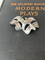Vintage Navajo Sterling Silver Mardi Gras Mask Earrings - We Thieves
