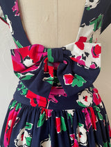 Vintage Patty O'Neil Navy Floral Dress w/ Bow XS - We Thieves