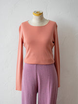 Vintage Peach Chanel Silk Blend Long Sleeve Knit S - We Thieves