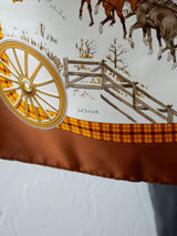 Vintage Hermes 1975 L'Hiver en Poste Silk Scarf - We Thieves