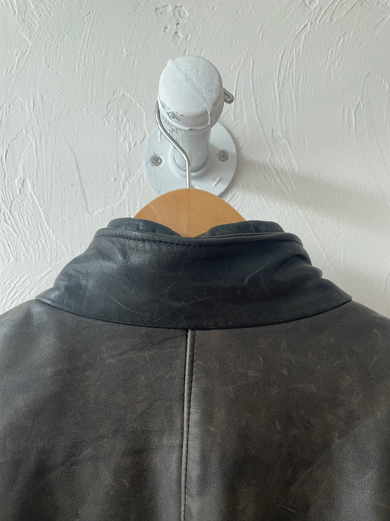 Vintage Fashions By Rose Dark Brown Leather & Suede Motorcycle Jacket M/L - We Thieves