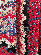 1960s Flower Power Blouse M