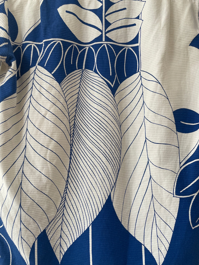 Vintage White + Blue Waltah Clarke Hawaiian Shirt S - We Thieves