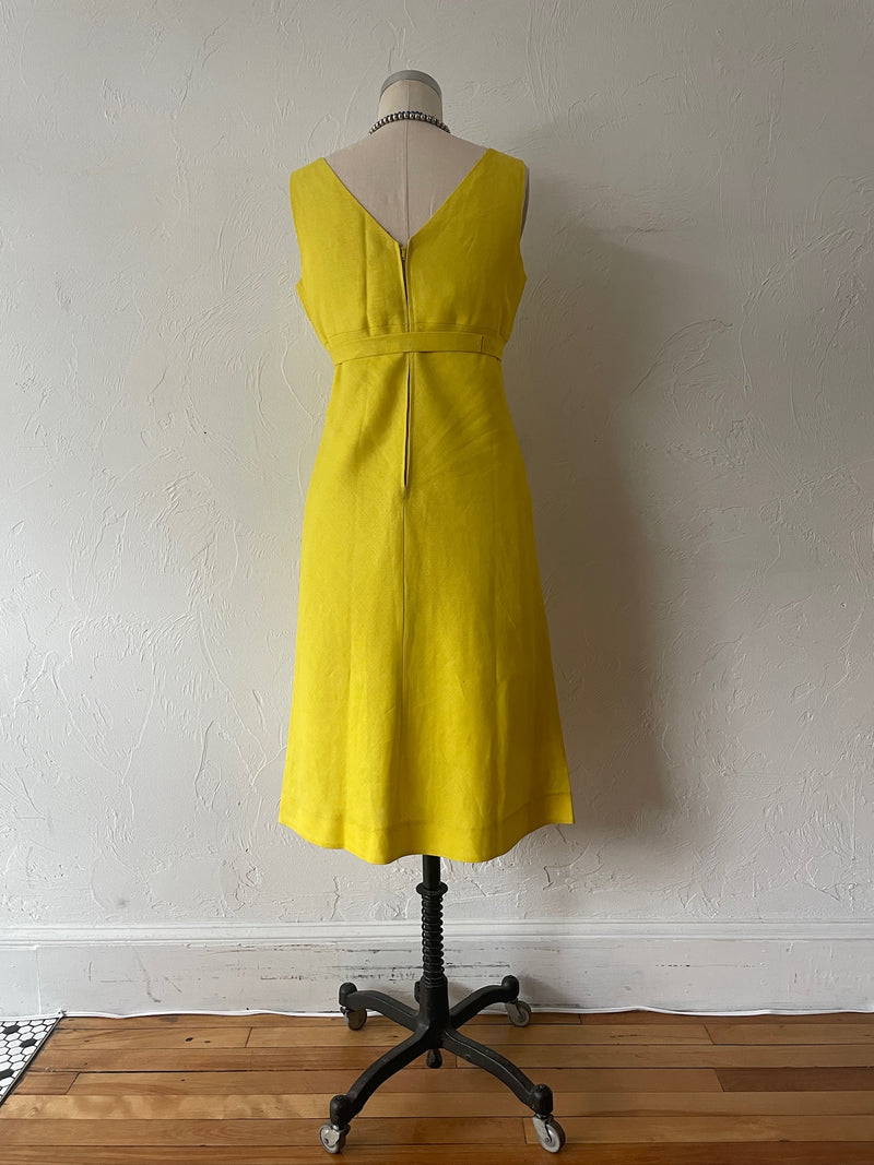 Vintage 1960s Miss DR Bright Yellow Dress with Belt S/M – We Thieves
