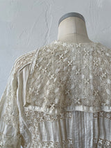 Vintage Antique Couture Linen + Lace Occasional Maxi Dress S/M - We Thieves