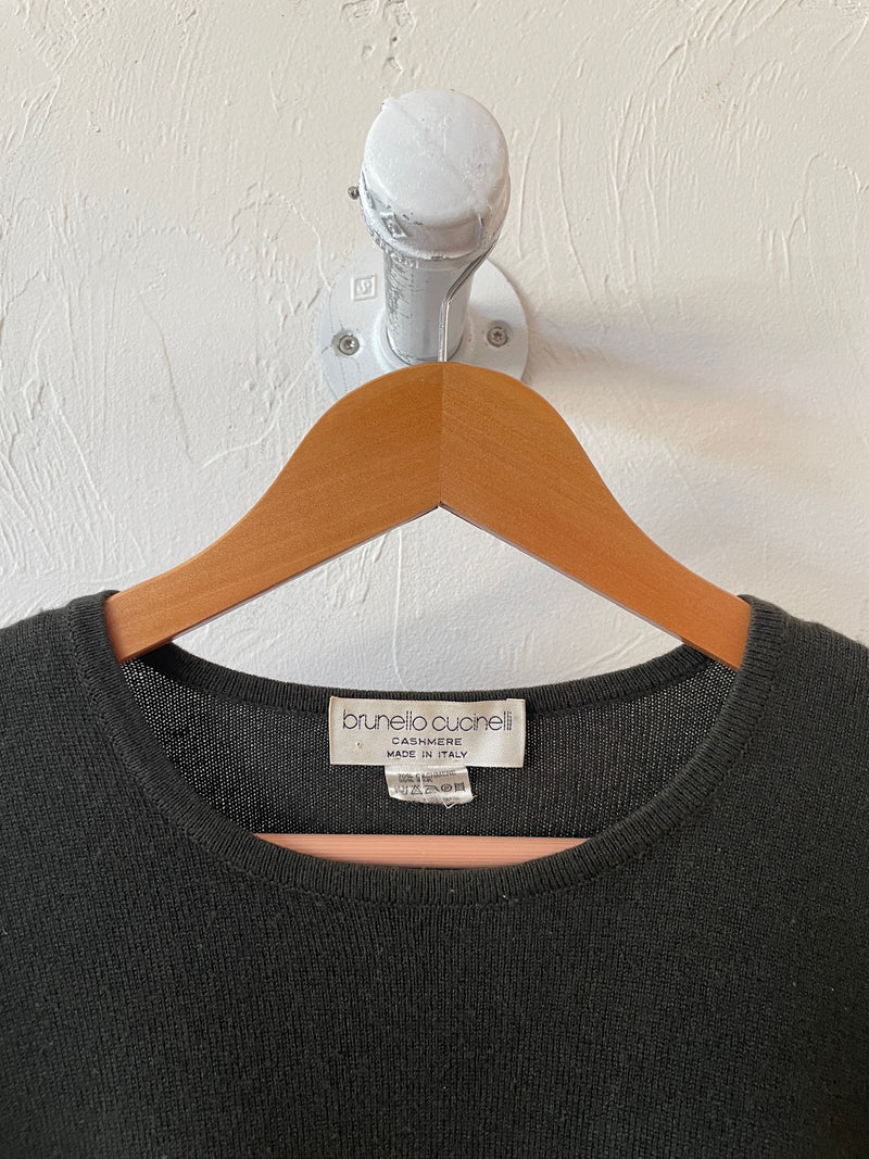 Vintage Brunello Cucinelli Dark Army Green Cashmere/Silk Blend Sweater S/M - We Thieves