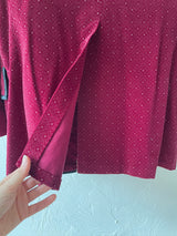Vintage Reuben's Bespoke Maroon Velvet Blazer M/L