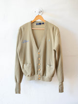 Vintage Polo Ralph Lauren Beige Cardigan with Personalized Embroidery XL - We Thieves