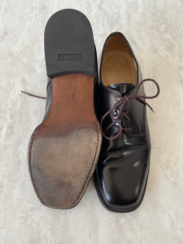 Vintage Jill Sander Coffee Bean Brown Leather Oxfords Size 6 - We Thieves