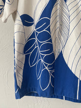 Vintage White + Blue Waltah Clarke Hawaiian Shirt S - We Thieves