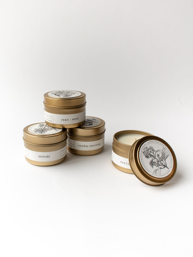 Santal Gold Travel Tin Candle - We Thieves