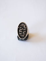 Vintage Sterling Brutalist Oval Ring Size 6 - We Thieves