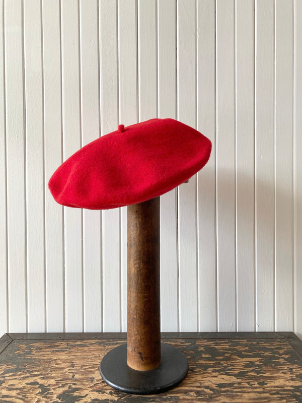 Wool Beret Hat Red - We Thieves
