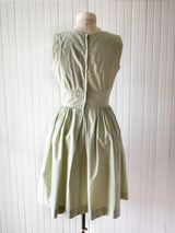 Vintage 1950s Sage Green Fit &amp; Flare Dress Small - We Thieves