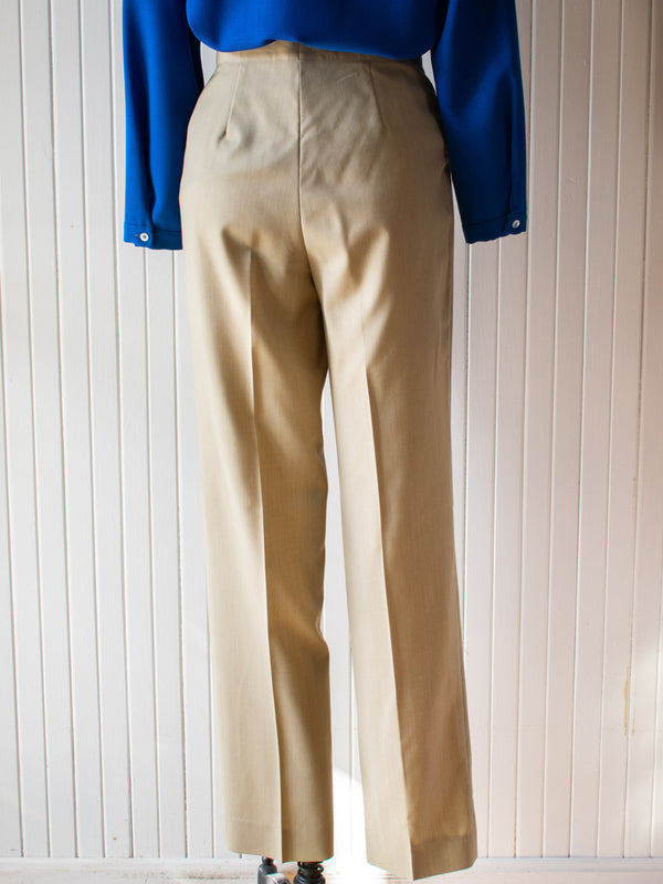 Vintage Mid-Rise Tan Trousers 28" Waist - We Thieves