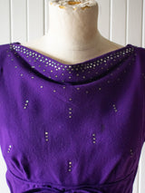 Vintage 1960s Mod Purple Wool Mini Dress Extra Small - We Thieves