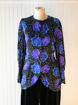 Vintage Silk Floral Blouse Small - We Thieves