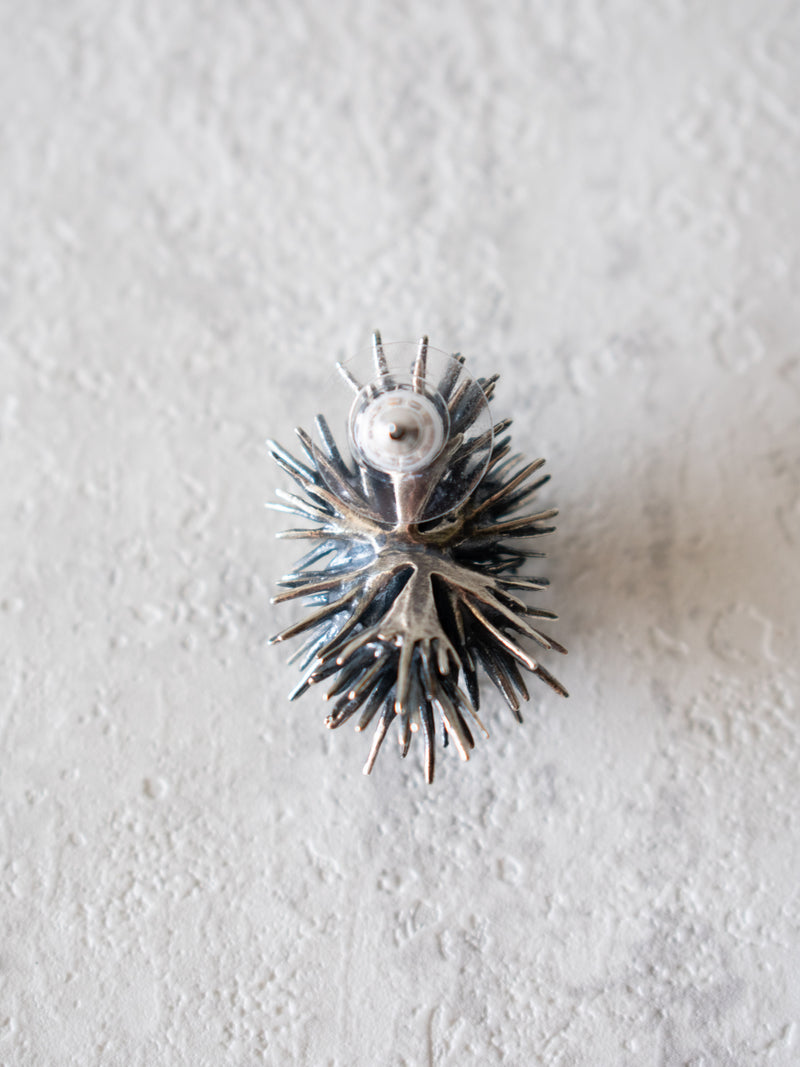Double Thistle Oxidized Sterling Silver Post Earrings - We Thieves