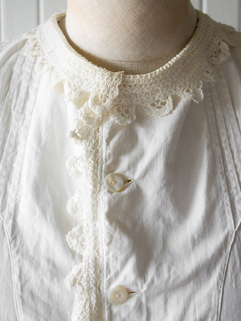 Vintage Victorian White Cotton Nightshirt Large - We Thieves